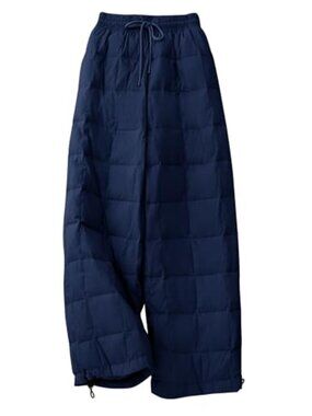 Women's Winter Pants Lightweight Quilted Puffy Baggy Snow Pants